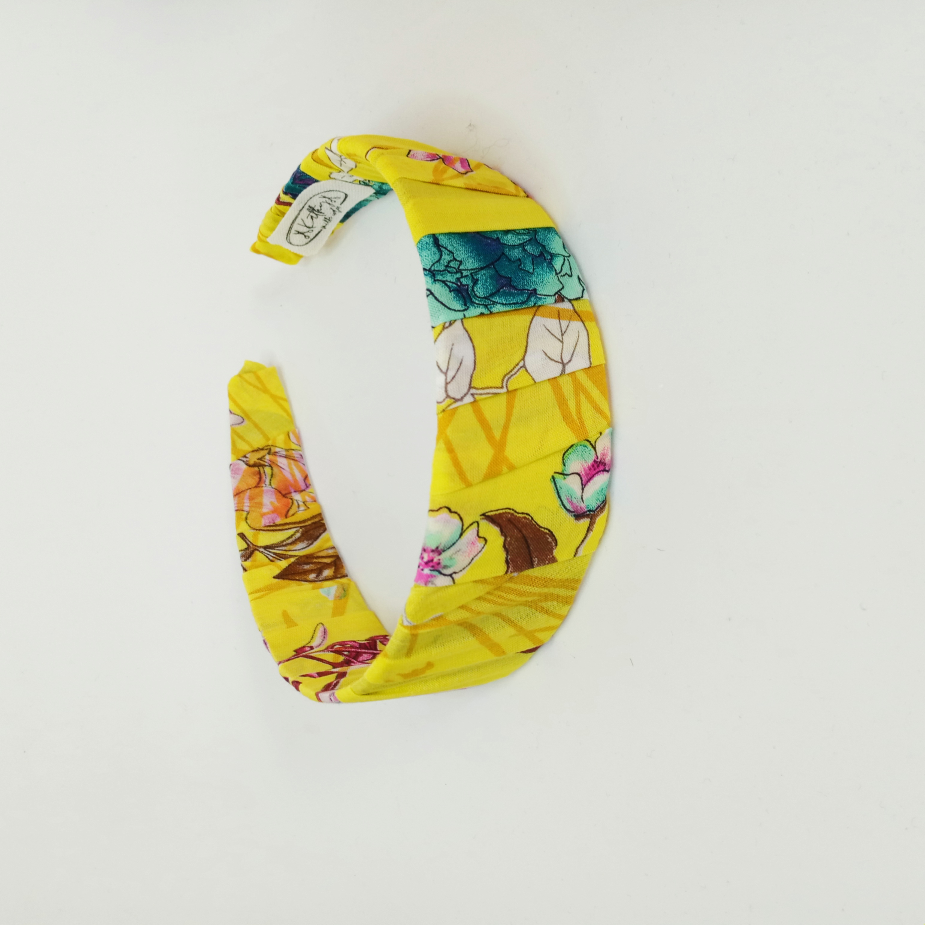 Cerchietto per Cappelli Giallo Unico fioriti floreale fatto a mano 