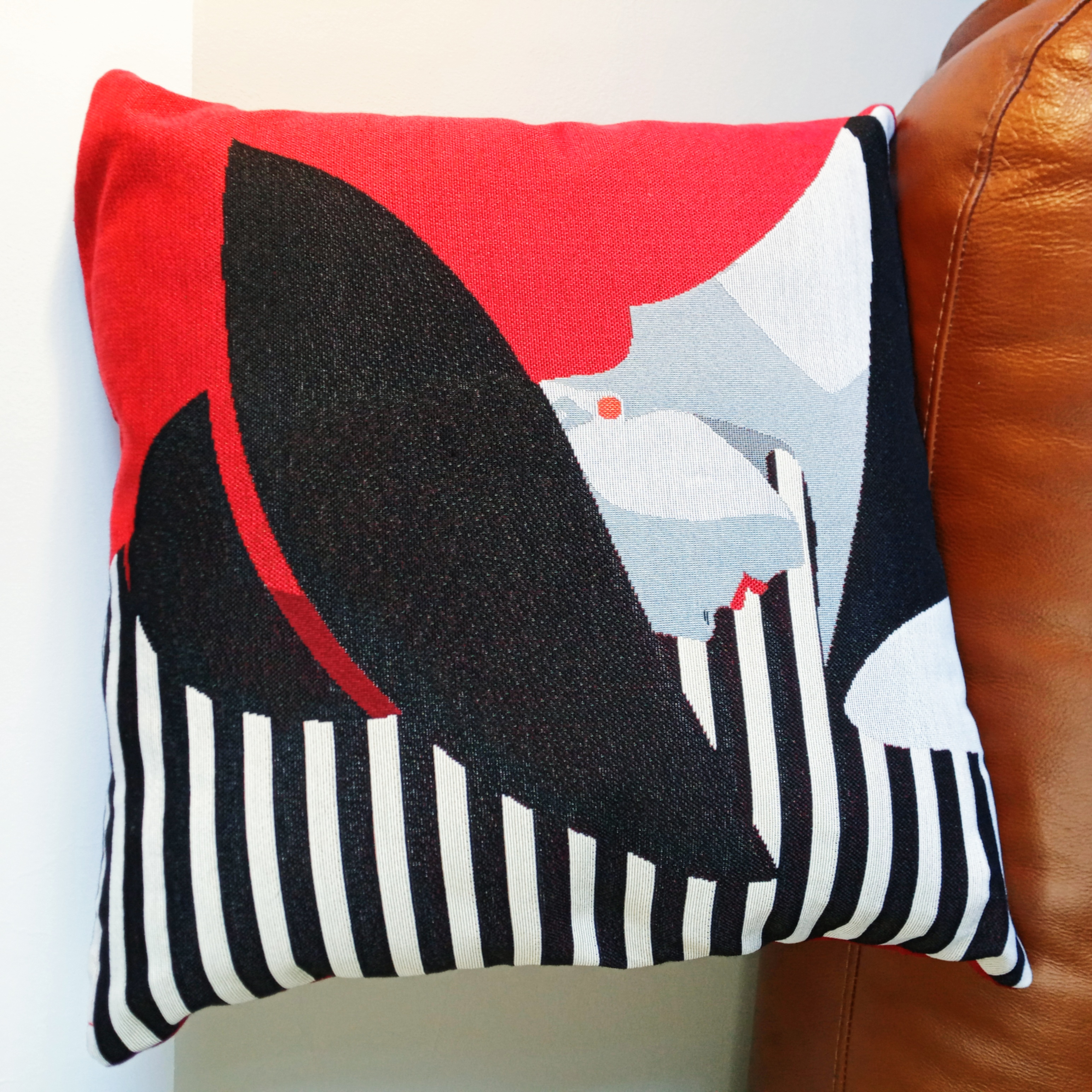 Cuscino Arredo vintage Cuscino Decorativo 45x45 Rosso Nero