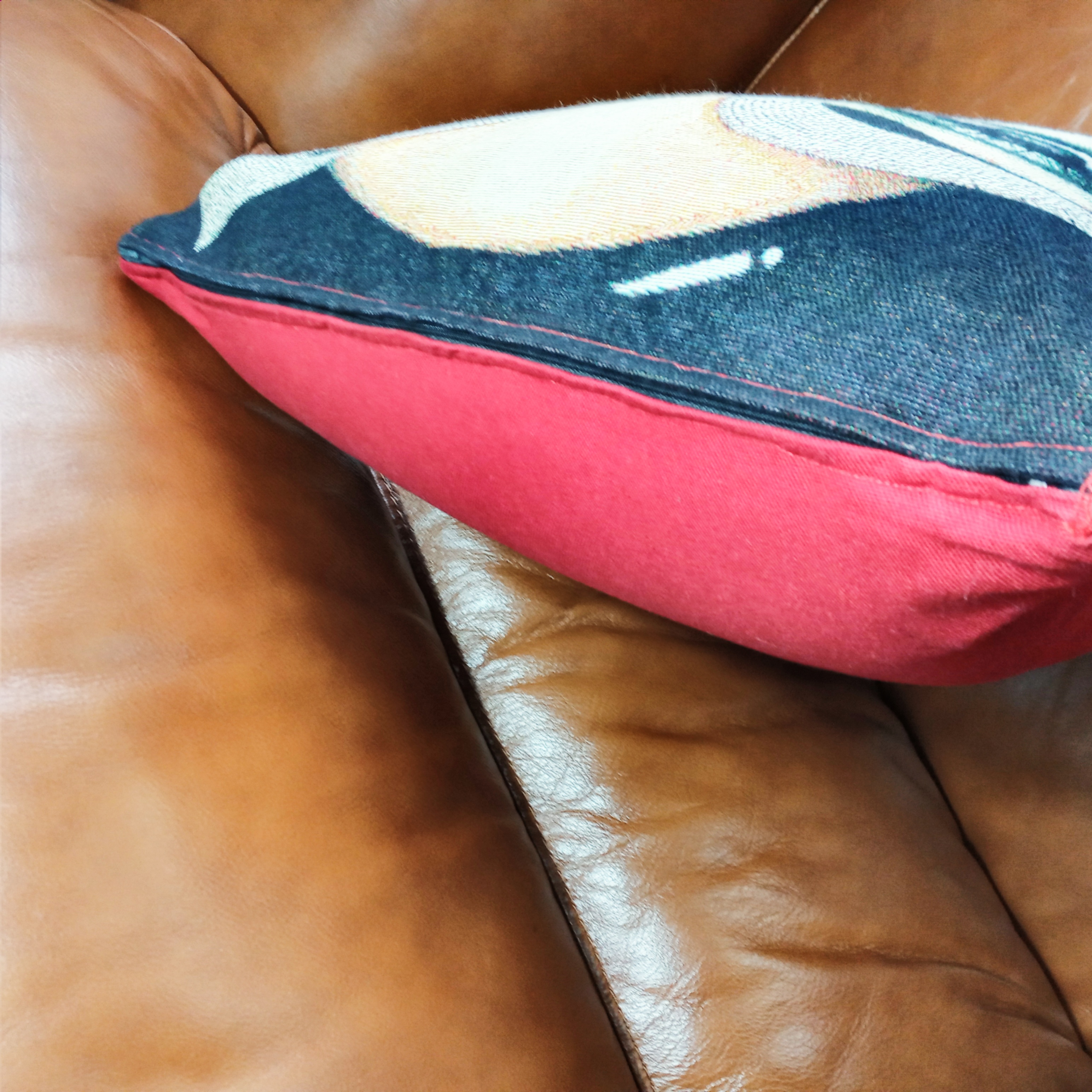 Cuscino Arredo vintage Decorativo 45x45 Rosso Nero