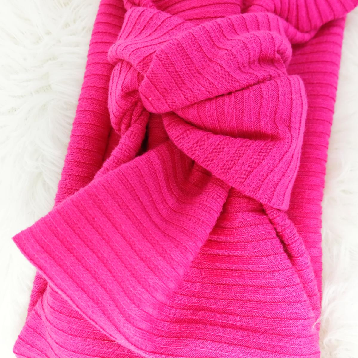 Fascia fucsia a coste con fiocco